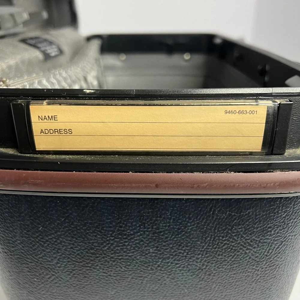 Vintage Samsonite Silhouette 4 Cosmetic Makeup Travel Case Navy/Black/ Burgundy